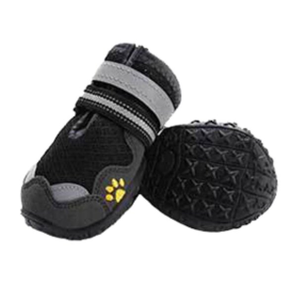 Dog Boots Shoes 4 PCS Paw Protector Black Small Med Large Dog Breathable Durable - Picture 1 of 8